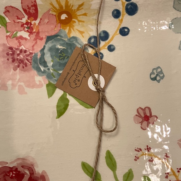 Mud Pie Floral Serving plate 8 x 15 Share Happy NWT Entertain - Picture 2 of 9